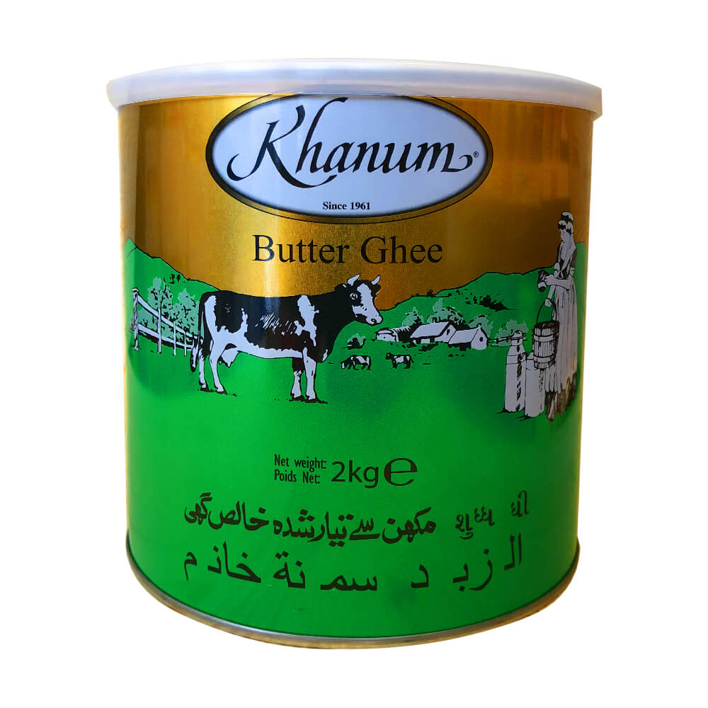 Ghí Pravé Přepuštěné Máslo Ghí (Khanum Butter Ghee) 2KG TopAsianFoods